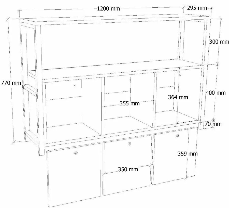 Szafka Nero v2 Atlantic Pine and Black