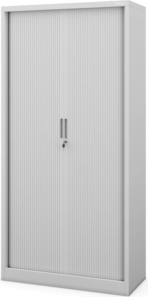 Szafa biurowa na akta z roletą Damian 90x45x185 cm szara