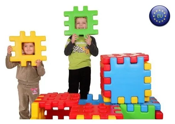 Klocki edukacyjne wafle dom ogrodzenie domek nova