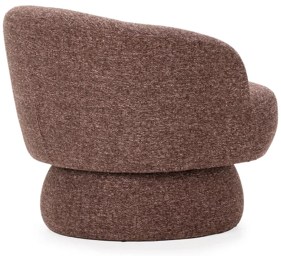 Fioletowy/brązowy obrotowy fotel Dali – MOME