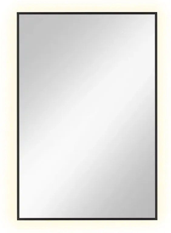 Lustro łazienkowe LUMO 90x60cm czarne z oświetleniem LED BALTICA DESIGN