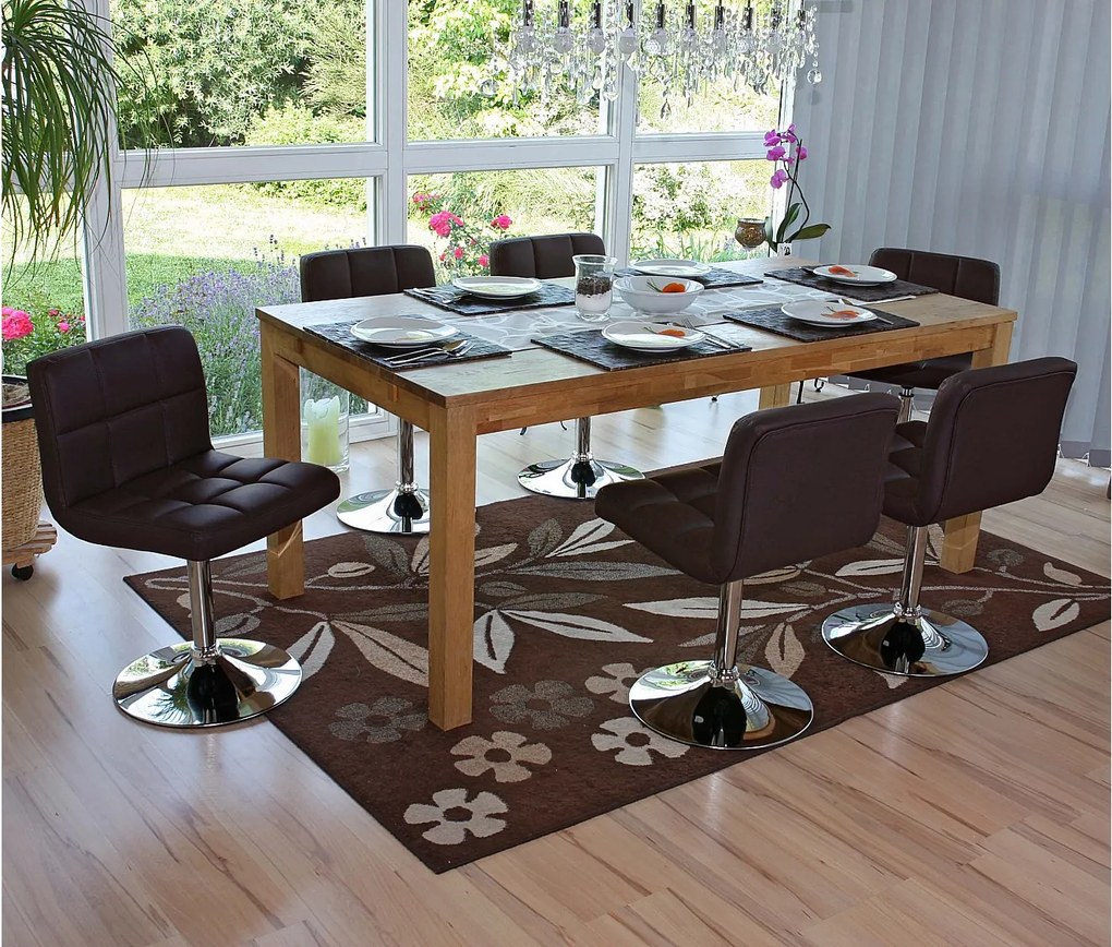 Krzesło do jadalni Cadiz (zestaw 6 sztuk),  brązowy