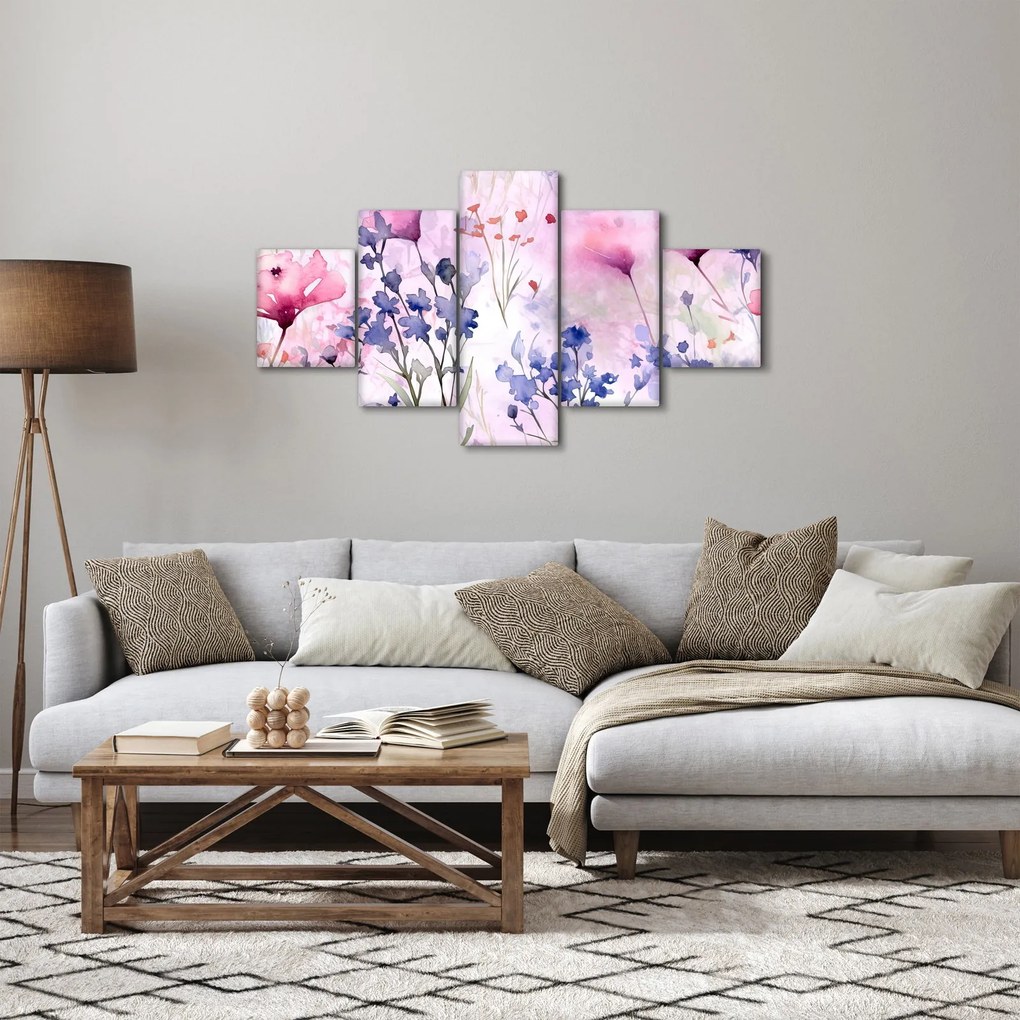 Obraz - Akwarelowa łąka (125x70 cm)