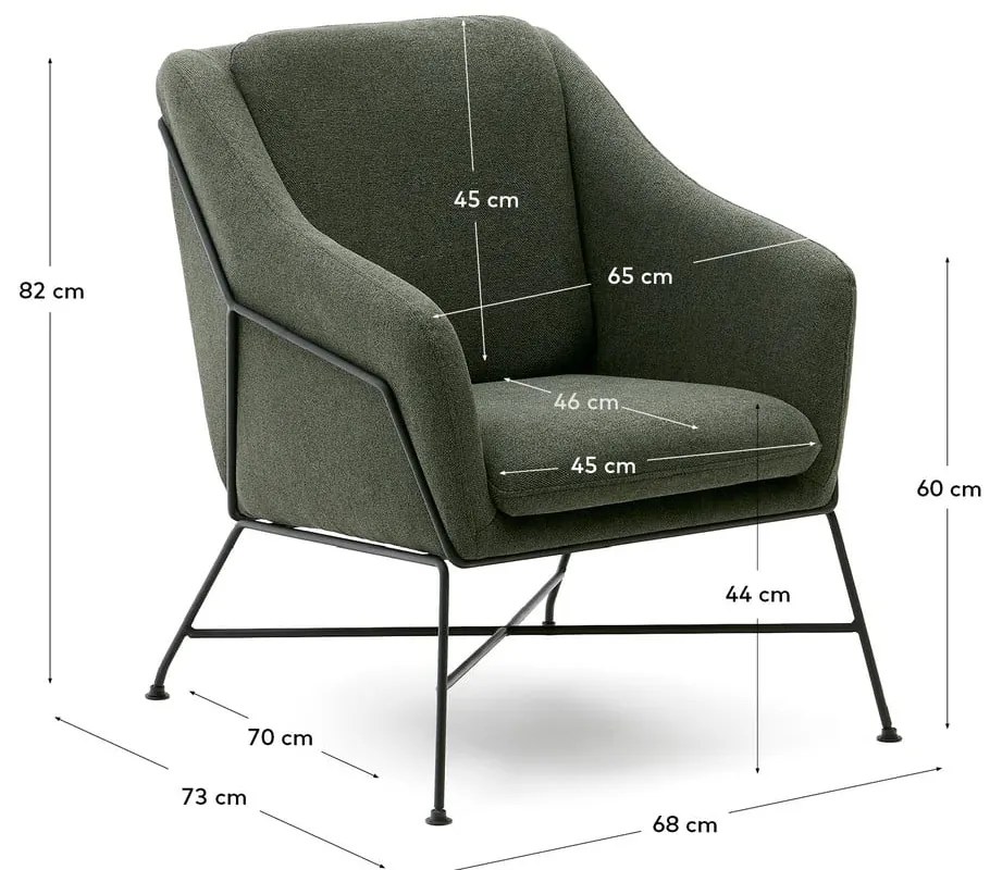 Zielony fotel Brida – Kave Home