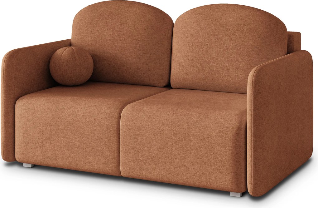 Masseno Sofa SUVI II z funkcją spania i pojemnikiem na pościel, Rozkładana sofa - Miedziany, NEVE 52