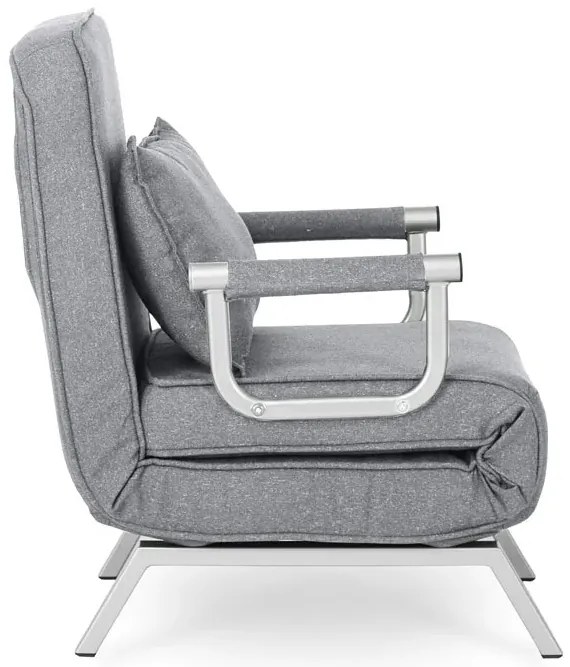 Szary fotel relaksacyjny z funkcją spania M3-W74