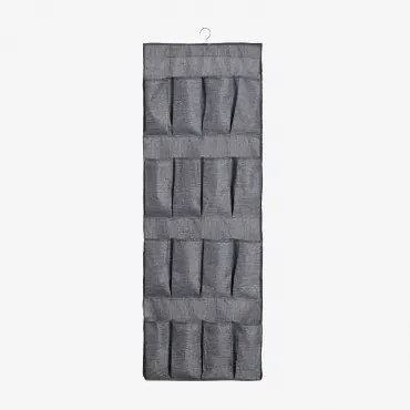 Klere Organizer Wiszący Z Metalowym Wieszakiem Szary & ↑145 Cm - Sklum