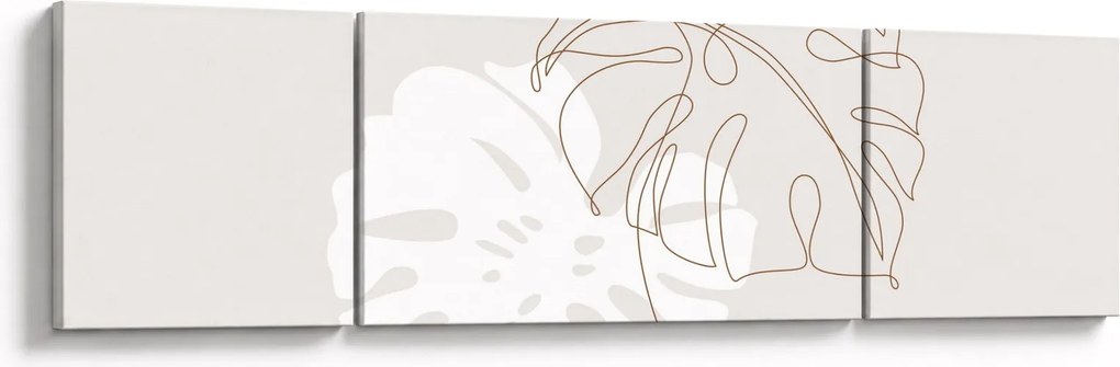 Obraz - Line art monstera N⁰2 (170x50 cm)
