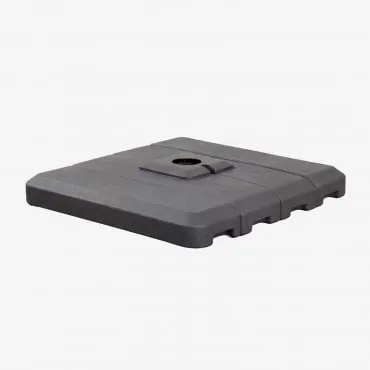 Kwadratowa, Napełniana Podstawa Pod Parasol 100x100 Cm Pietra Grafitowa Szarość - Sklum