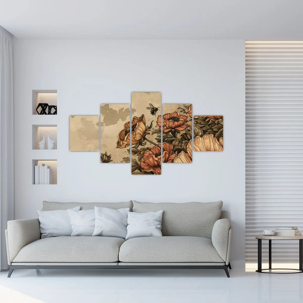 Obraz - Bee Meadow II. (125x70 cm)