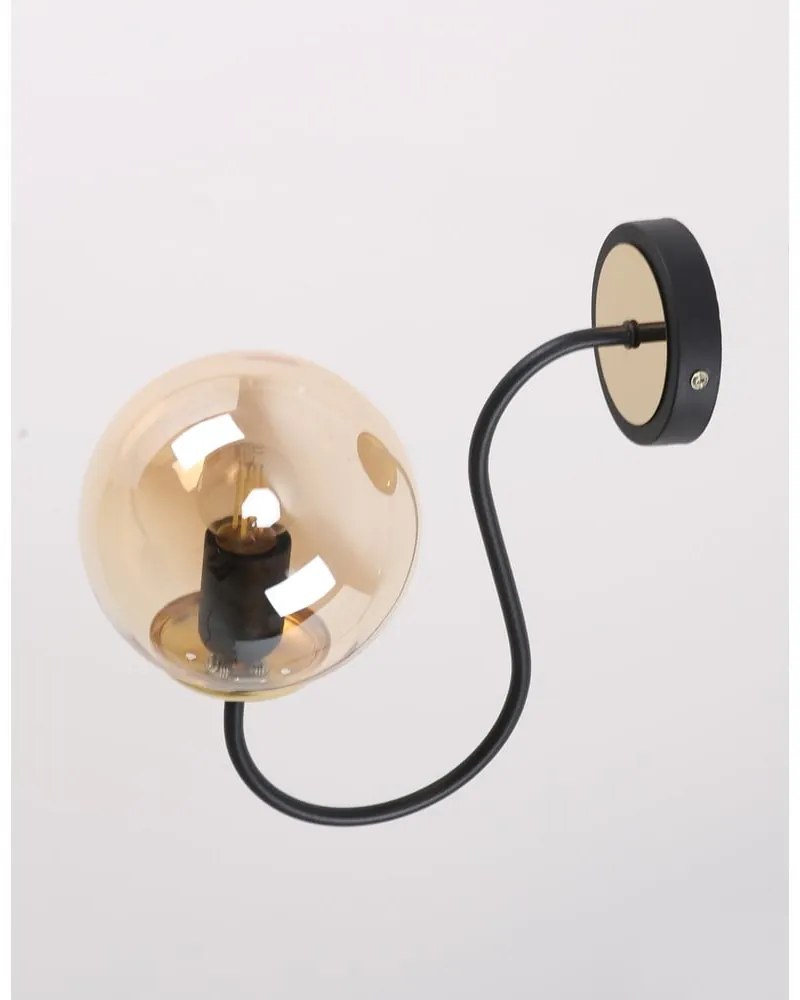 Kinkiet w czarno-żółtym kolorze ø 15 cm Oslo – Squid Lighting