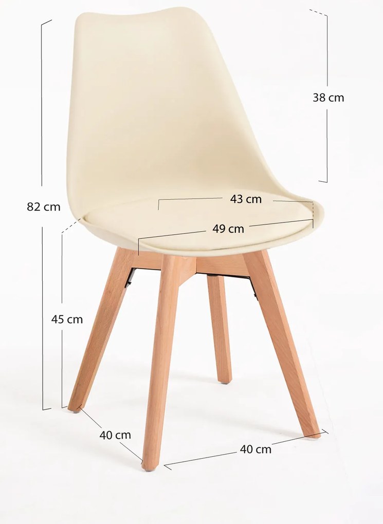 Zestaw 4 krzese Synk Basic