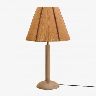 Lampa Stołowa Harry Z Drewna Mango Drewno Mango & Naturalna Verena - Sklum