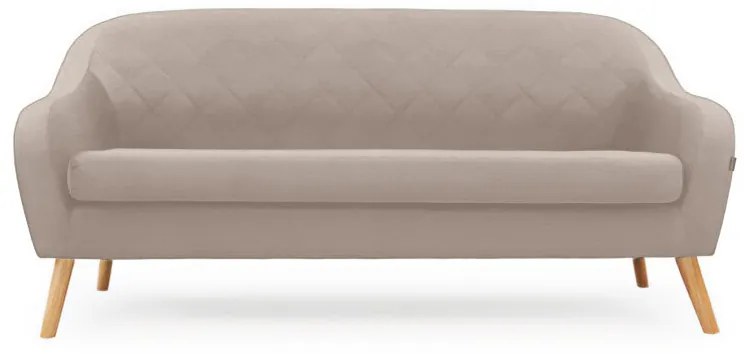 Beżowa 3-osobowa sofa CORANTI VELVET