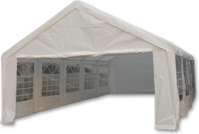 Duży biały namiot ogrodowy 5×10 m – wodoodporny, zamykany