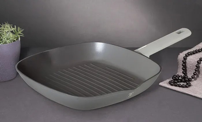 Szara patelnia grillowa z powłoką tytanową M7-L56