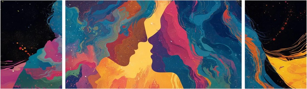 Obraz - Kosmiczna miłość (170x50 cm)
