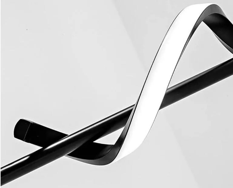 Lampa spiralna LED wisząca sufitowa AT49-1SL-Black