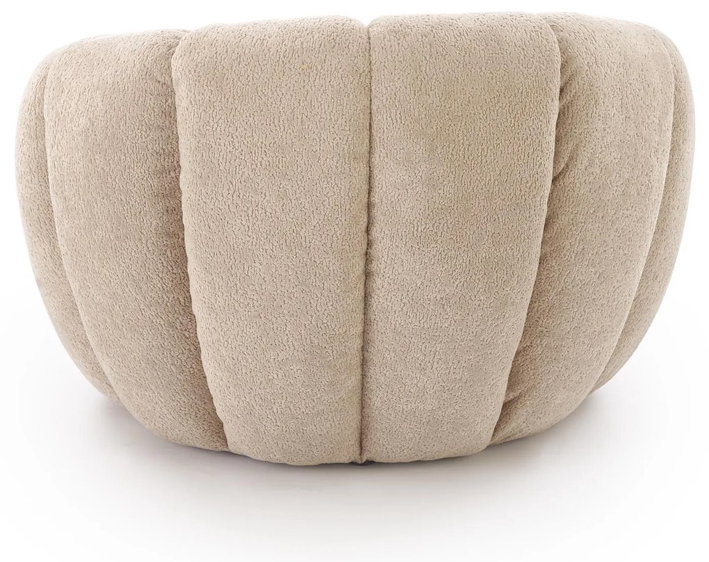 GASPAR 2 fotel wypoczynkowy siedzisko beżowy komfortowy tkanina pufa