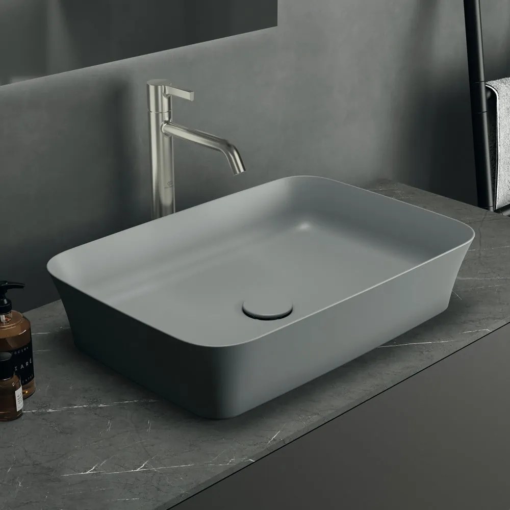 Jasnoszara ceramiczna umywalka 55x38 cm Ipalyss – Ideal Standard