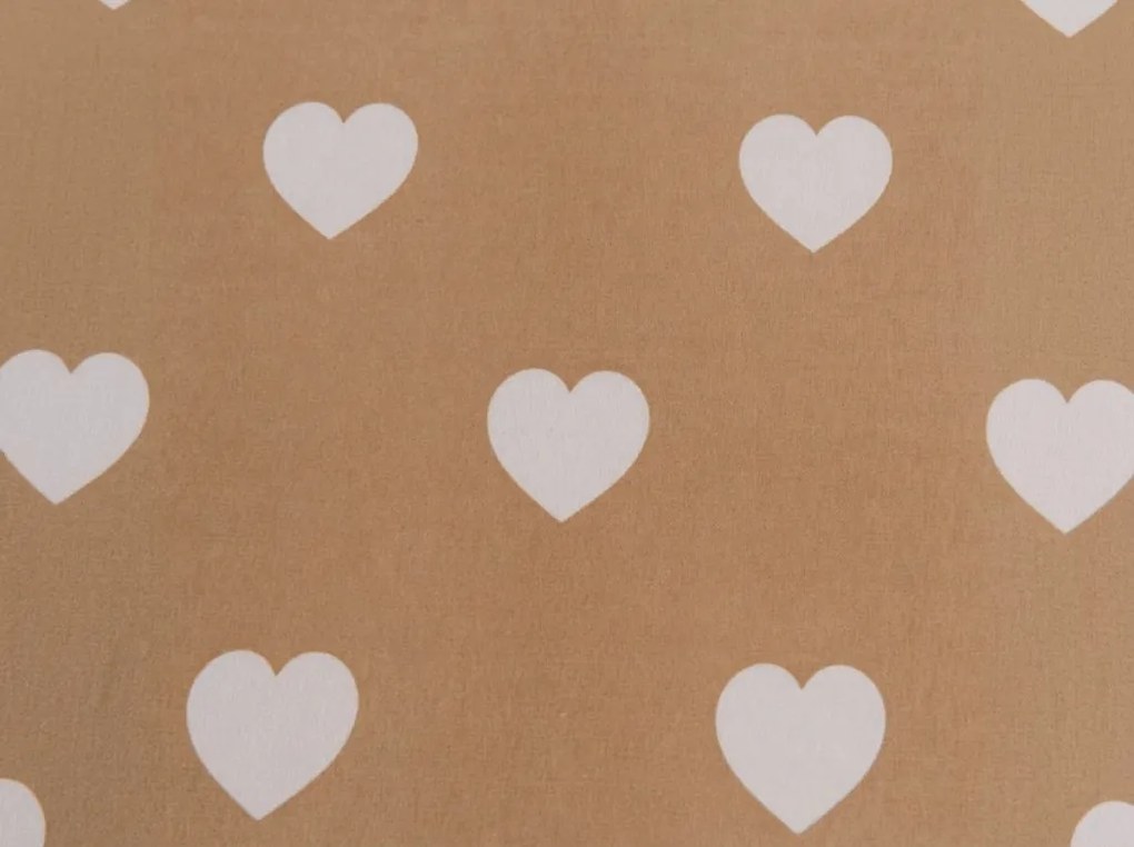 PrzytulneMieszkanie.pl Prześcieradło z mikrofibry CARAMHEART brązowe 90x200 cm
