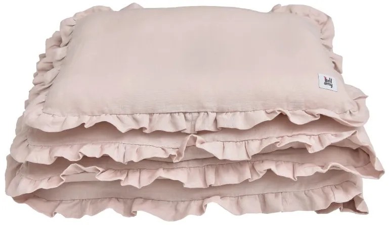 PrzytulneMieszkanie.pl PrzytulneMieszkanie.pl Lniana pościel do łóżeczka DUSTY PINK, roz. M