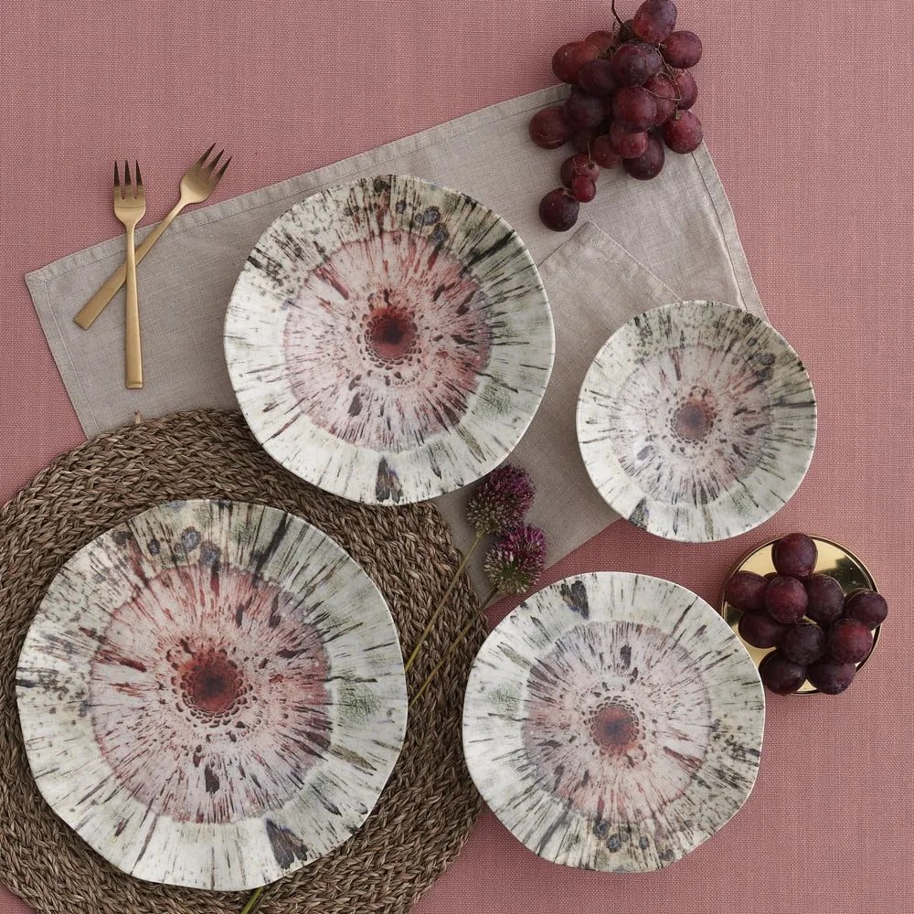 24-częściowy zestaw porcelanowych naczyń Güral Porselen Blossom
