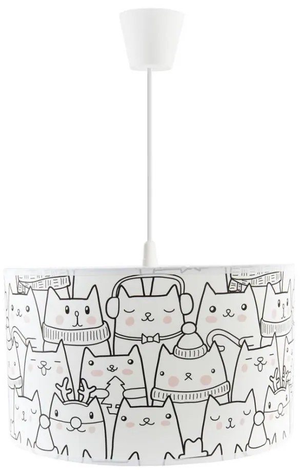 Lampa dziecięca na linkę CATS 1xE27/60W/230V