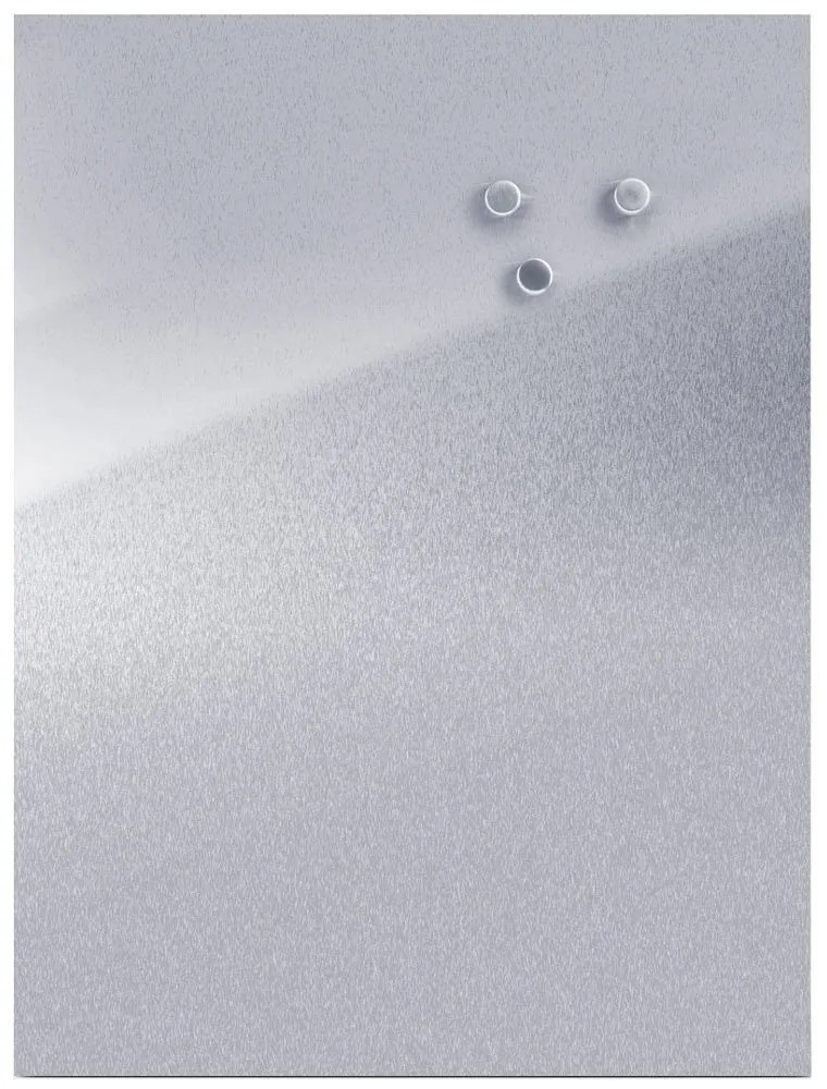 Tablica magnetyczna na notatki INOX + 3 magnesy, 60x80 cm, ZELLER