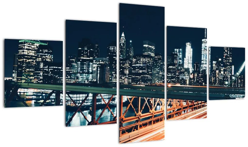 Obraz miasta nocą (125x70 cm)
