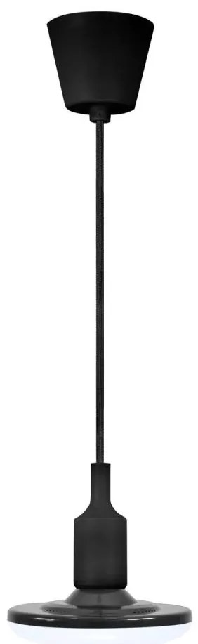 LED Lampa wisząca KIKI 1xE27/10W/230V czarna