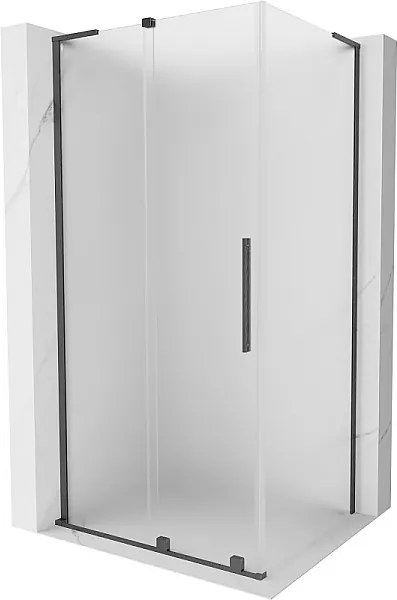 Mexen Velar L kabina prysznicowa rozsuwana 90 x 75 cm, szron, gun gray szczotkowany - 871-090-075-33-66