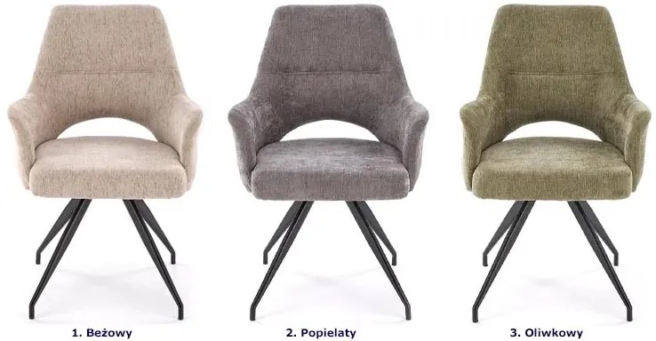 Oliwkowe kubełkowe krzesło obrotowe N0-B81