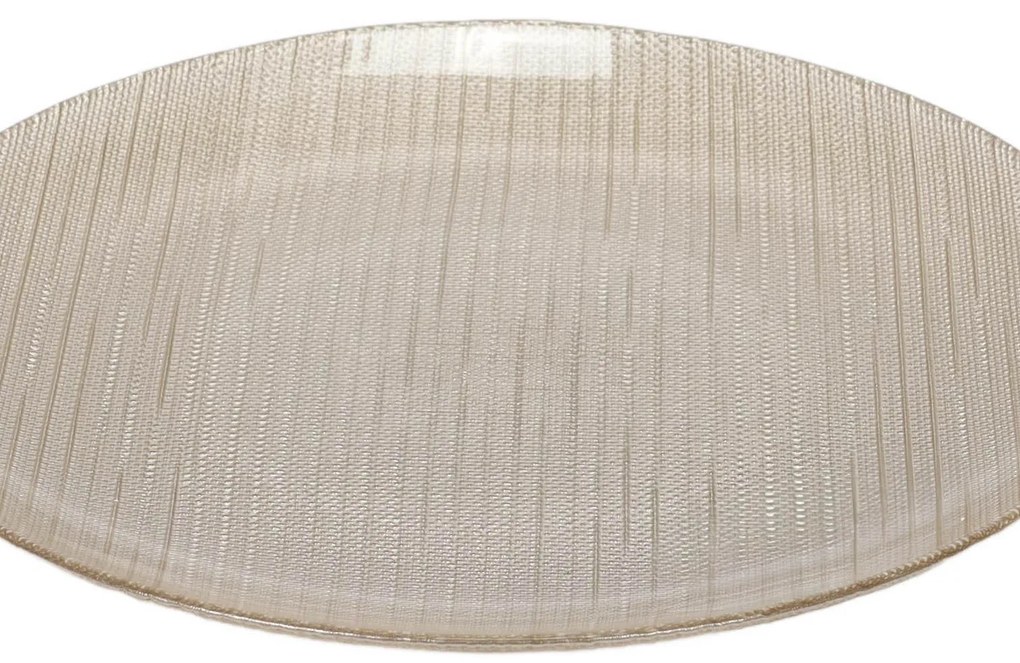 Szklany talerz płaski KARNEOL, Ø 28 cm