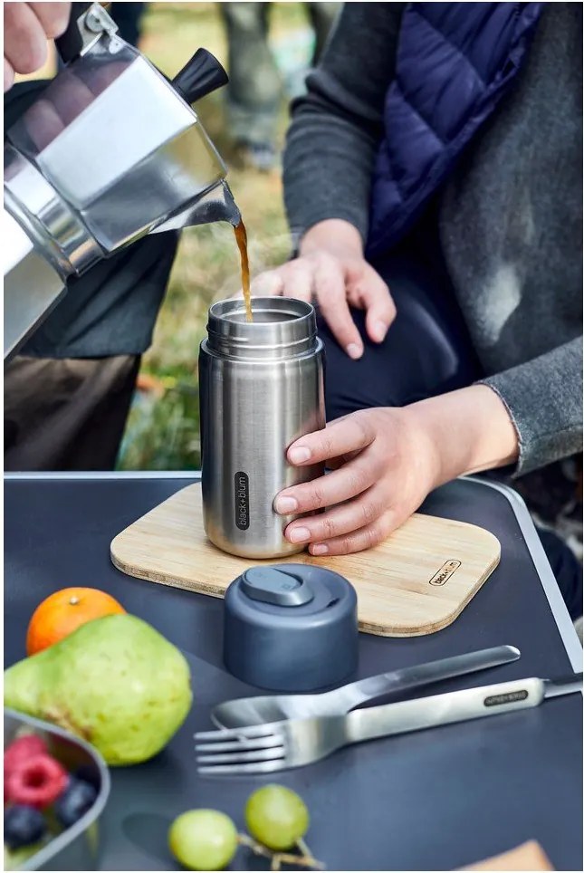 Kubek termiczny ze stali nierdzewnej w kolorze srebra 340 ml – Black + Blum