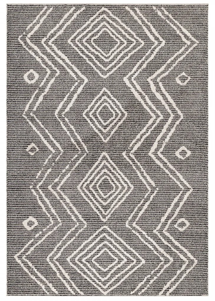 Dywan poliestrowy Berber antracyt 140 cm x 200 cm