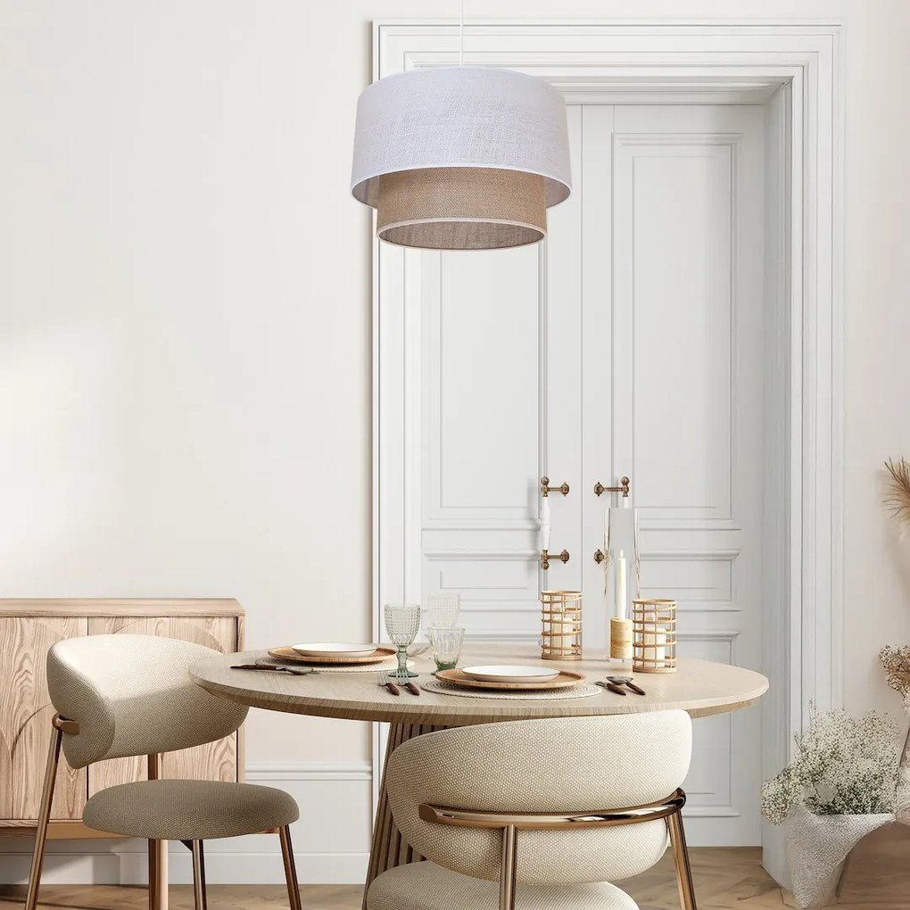 Lampa wisząca naturalna, boho BUENO 1xE27