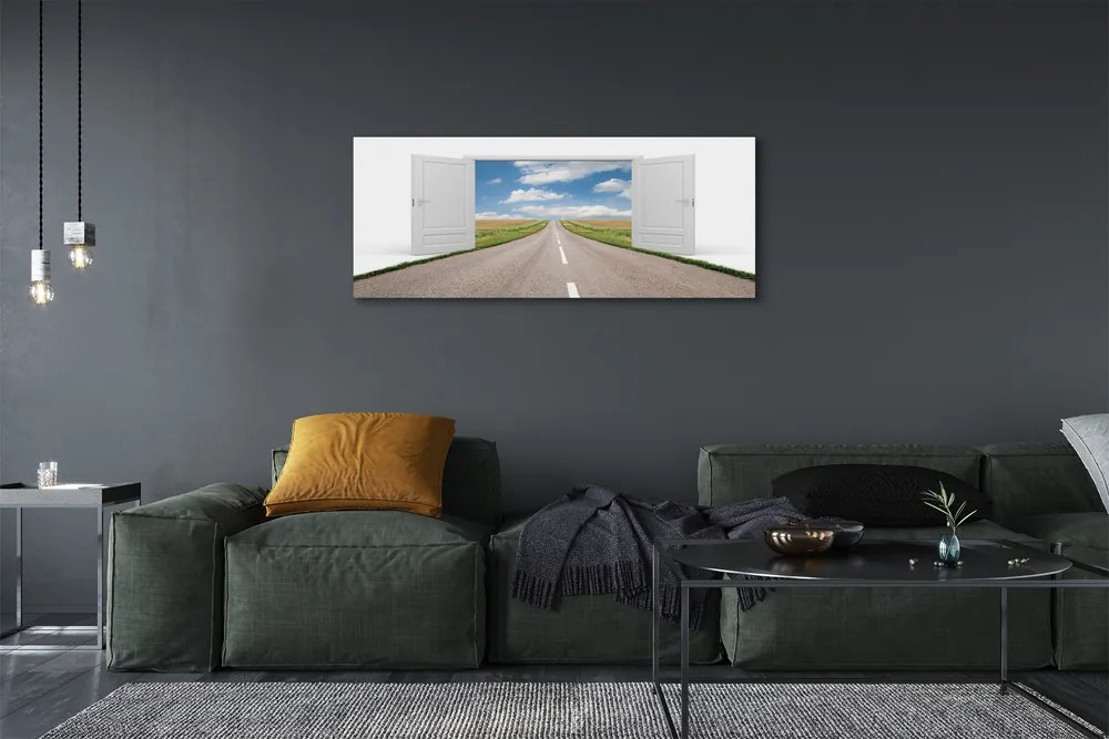 Obraz na płótnie Surrealistyczna Droga do Drzwi