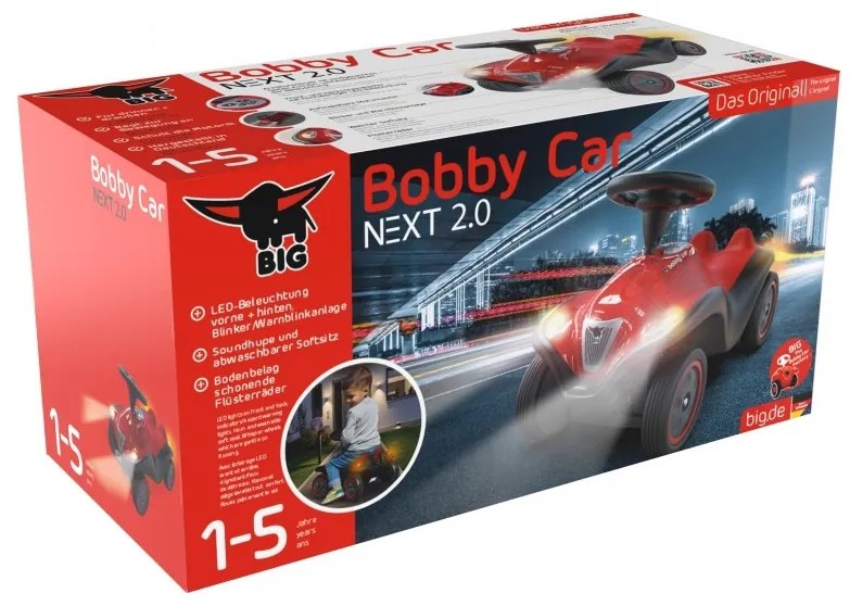 Big bobby car next 2.0 czerwony światła led