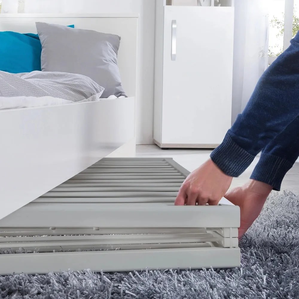 Szare łóżeczko na kółkach 60x120 cm Fold up – Roba