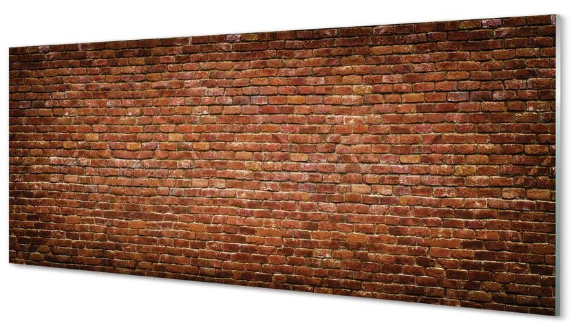 Szklany Panel Cegła mur vintage