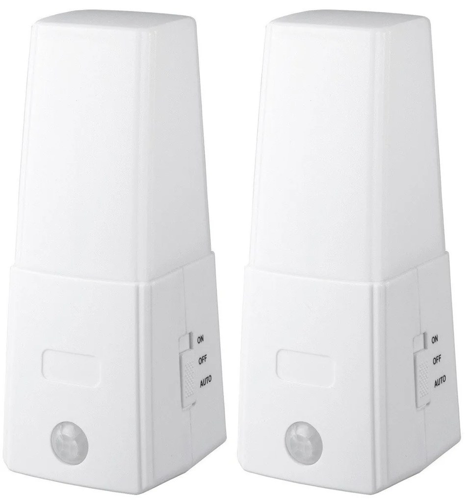 Lampka nocna LED z sensorem ruchu, 2w1 - 2 sztuki