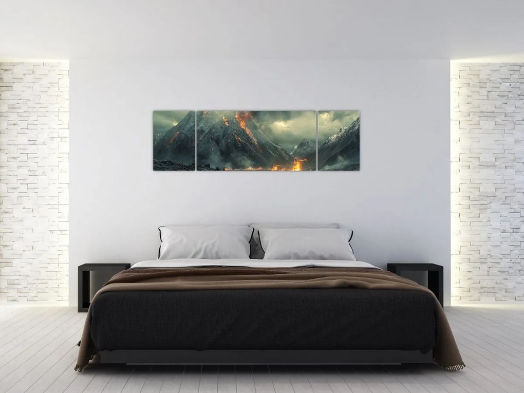Obraz - Erupcja wulkanu (170x50 cm)