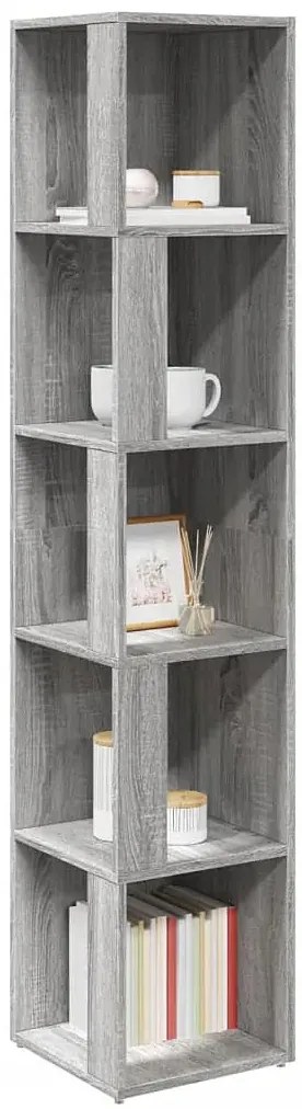 Otwarty wąski regał narożny szary dąb sonoma N0-T61