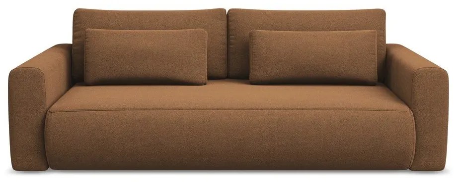Rozkładana/ze schowkiem sofa w kolorze terakoty 238 cm Kapua – Makamii