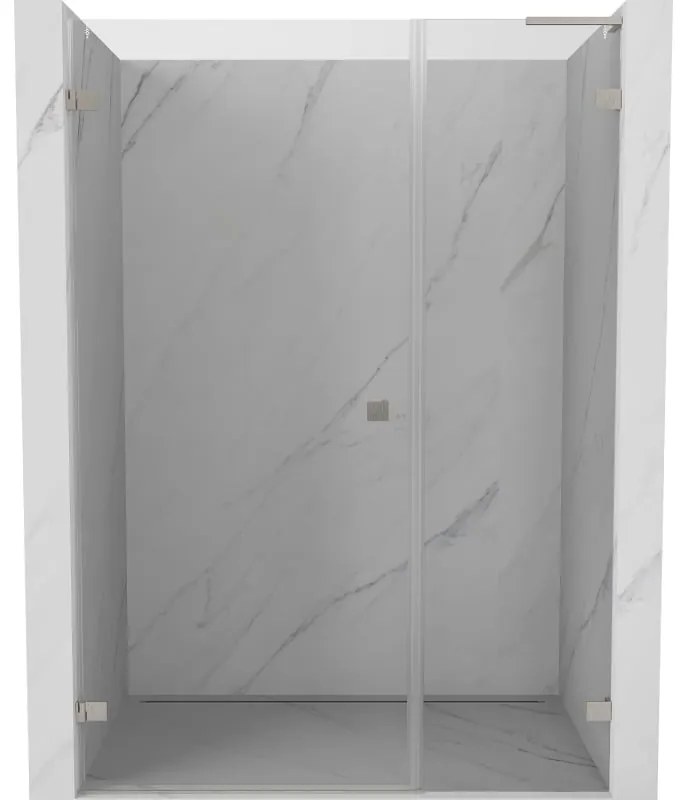 Mexen Lunar-B L drzwi prysznicowe uchylne lewe 110 cm, transparent, nikiel szczotkowany - 832SL-110-050-97-00-L