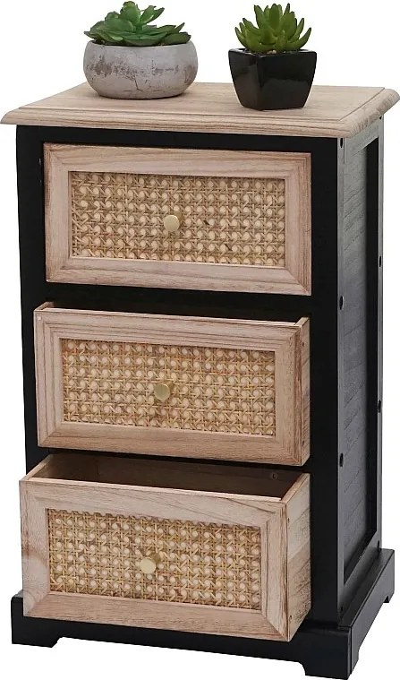 Komoda MCW-K87,  czarny, naturalny kolor