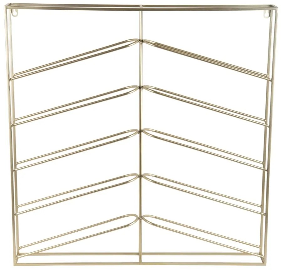 Wiszący metalowy regał na wino w kolorze złota liczba butelek 10 67x66x7,5 cm Cuadro – PT LIVING