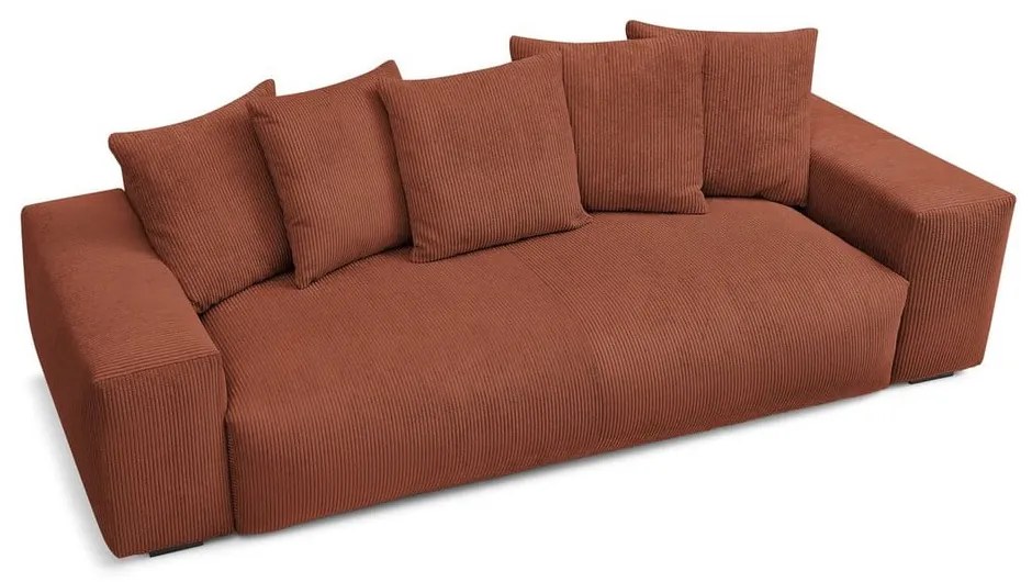 Ceglasta sztruksowa sofa 280 cm Voltaire – Bobochic Paris