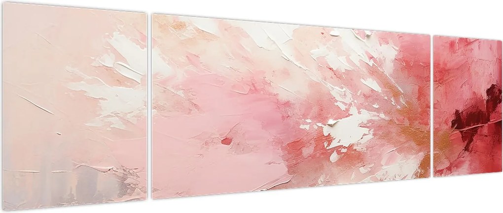 Obraz - Różowa abstrakcja (170x50 cm)